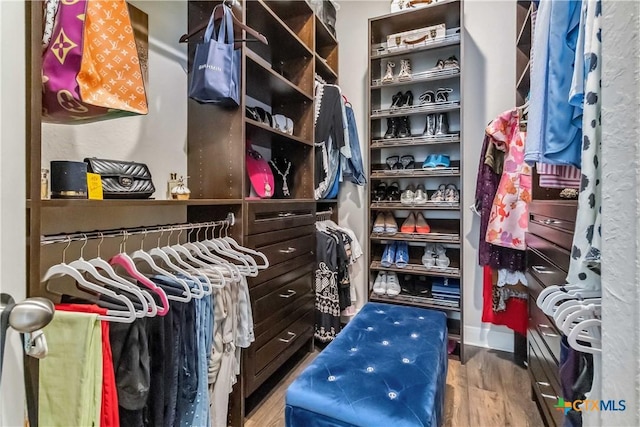 1404 Andalucia Dr, San Marcos, TX 78666 - spacious closet featuring wood finished floors