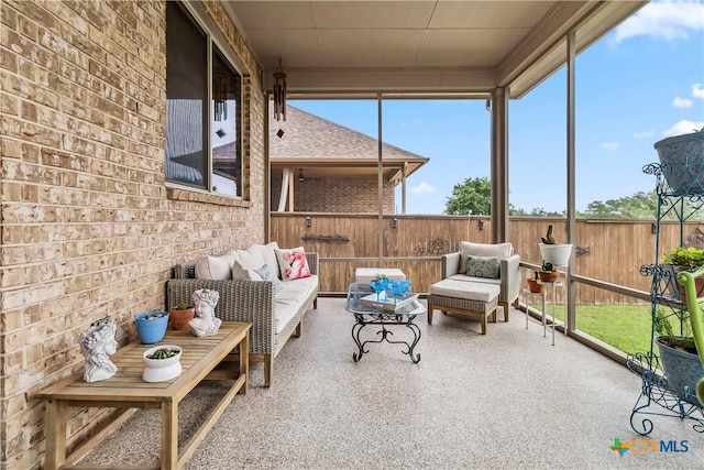 1404 Andalucia Dr, San Marcos, TX 78666 - sunroom / solarium with plenty of natural light and outdoor lounge area
