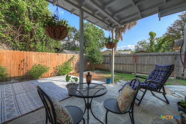 8 Herry Ct, New Braunfels, TX 78130 - fenced backyard featuring a patio