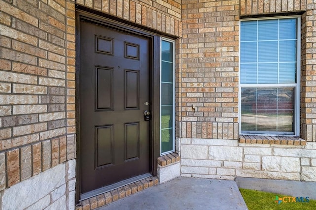 2523 Red Fern Dr, Harker Heights, TX 76548 - property entrance featuring brick siding and stone siding
