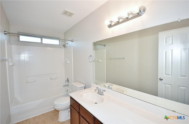 2009 Sandy Point Rd, Harker Heights, TX 76548 - full bath featuring vanity, washtub / shower combination, and tile patterned flooring