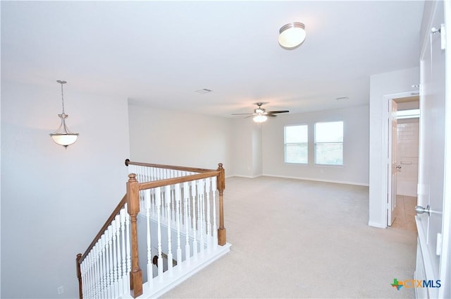 2009 Sandy Point Rd, Harker Heights, TX 76548 - hallway with an upstairs landing and light colored carpet