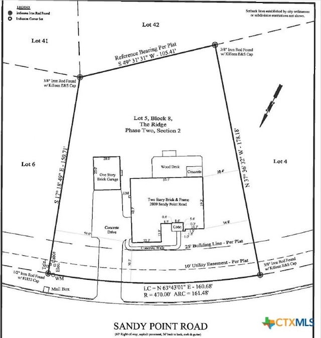 2009 Sandy Point Rd, Harker Heights, TX 76548 - survey map / technical document