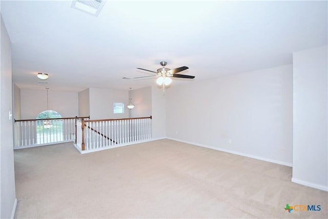 2009 Sandy Point Rd, Harker Heights, TX 76548 - spare room with light carpet and ceiling fan