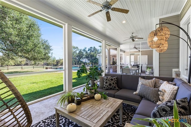 view of sunroom / solarium