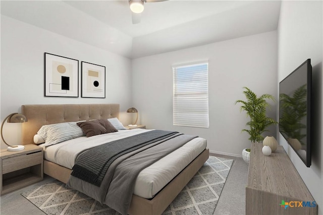 109 Cypress Hills Rd, San Marcos, TX 78666 - bedroom with light colored carpet and ceiling fan