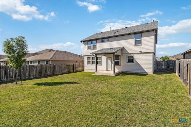 109 Cypress Hills Rd, San Marcos, TX 78666 - rear view of house with a fenced backyard and a patio area