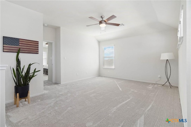 109 Cypress Hills Rd, San Marcos, TX 78666 - unfurnished living room with carpet flooring and a ceiling fan