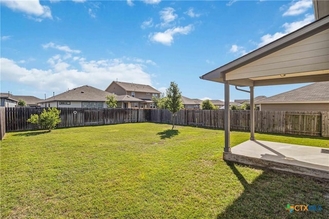 109 Cypress Hills Rd, San Marcos, TX 78666 - fenced backyard featuring a patio area and a residential view