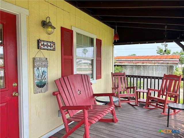 604 N 14th St, Port Oconnor, TX 77982 - view of wooden porch