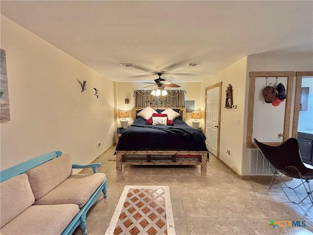 604 N 14th St, Port Oconnor, TX 77982 - bedroom with a ceiling fan