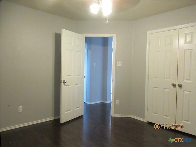 1418 Fawn Lily Dr, Temple, TX 76502 - empty room with dark wood finished floors and a ceiling fan