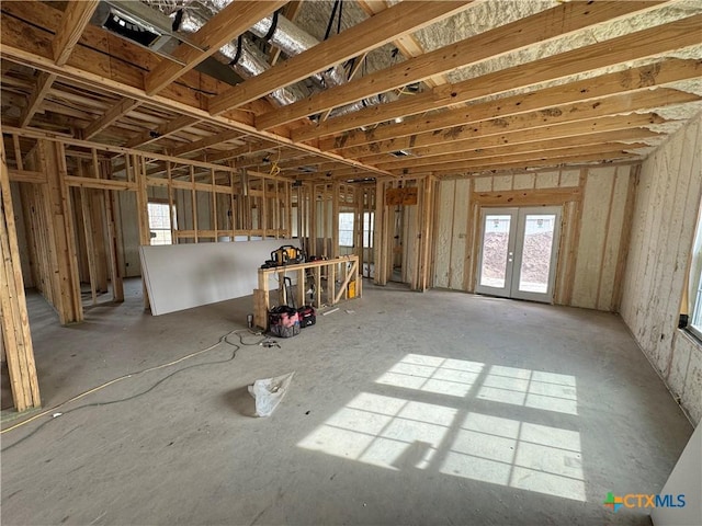 misc room featuring french doors