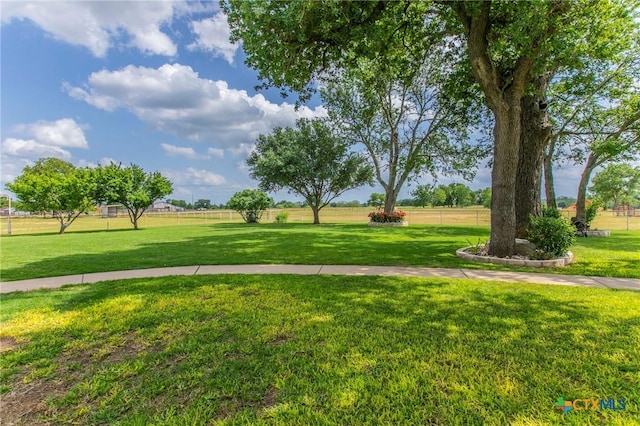 surrounding community with a yard