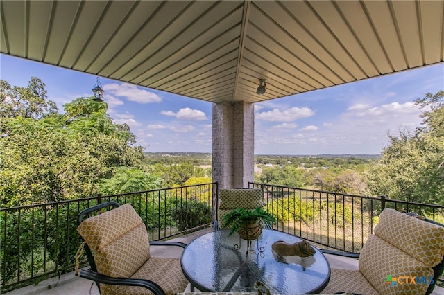 view of balcony