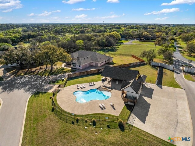 2015 Th Jones Mill Way, Salado, TX 76571 - view from above of property featuring a pool area