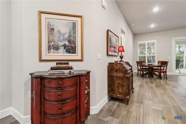 hallway featuring hardwood / wood-style floors