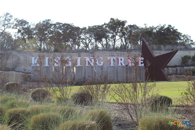 view of community sign