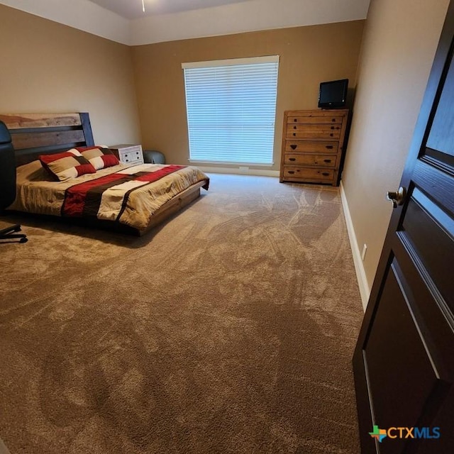 view of carpeted bedroom