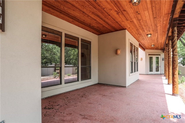 view of patio with french doors