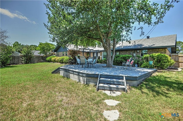 4701 Hickory Rd, Temple, TX 76502 - view of yard with a wooden deck