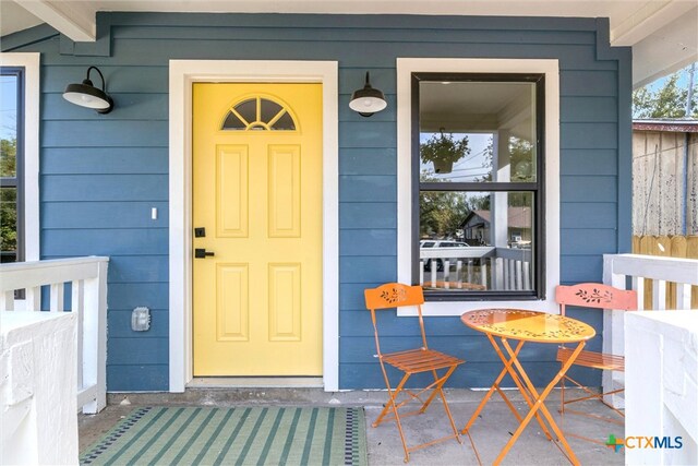 view of doorway to property