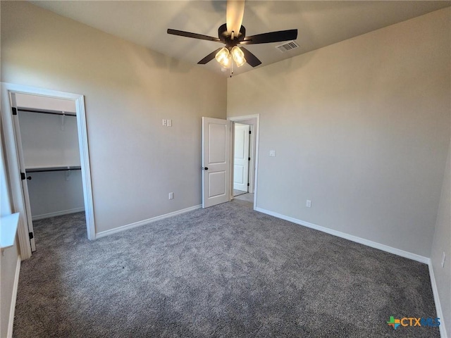 412 Talon, Salado, TX 76571 - unfurnished bedroom featuring a spacious closet, visible vents, and carpet floors