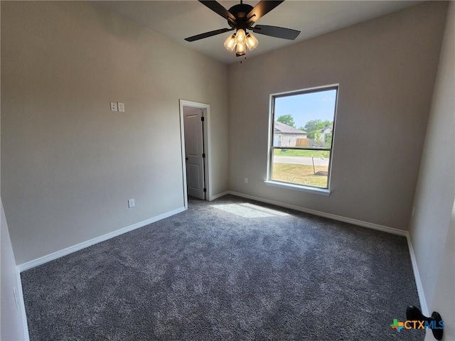 412 Talon, Salado, TX 76571 - spare room with carpet, a ceiling fan, and baseboards