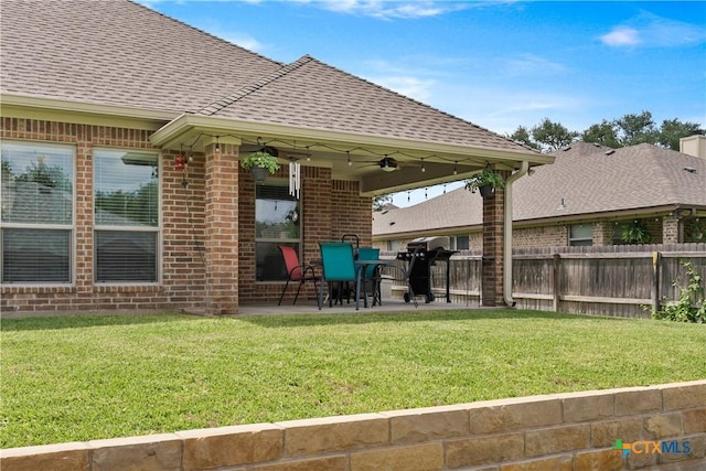 3308 Ten Bits Dr, Belton, TX 76513 - view of yard with ceiling fan and a patio