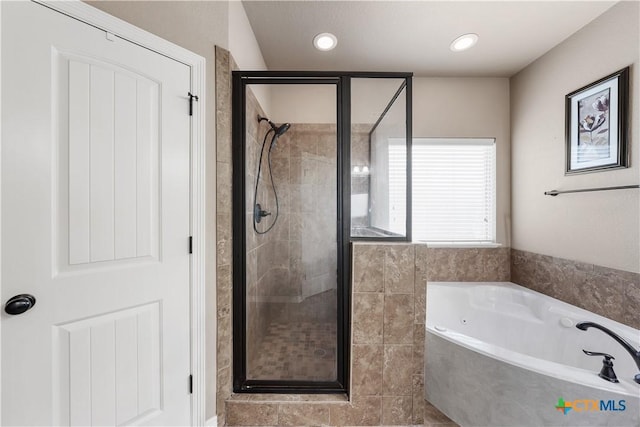 3308 Ten Bits Dr, Belton, TX 76513 - bathroom featuring a stall shower and a bath