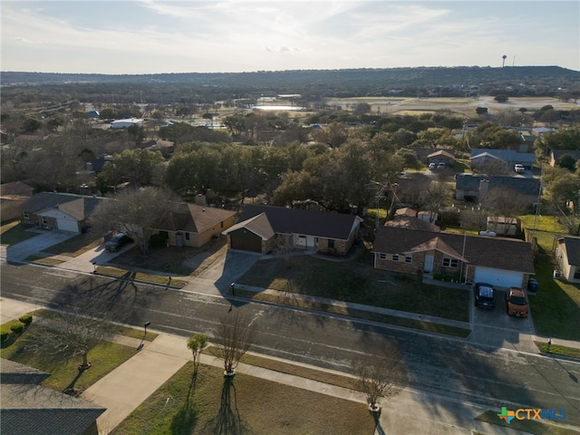 aerial view featuring a residential view