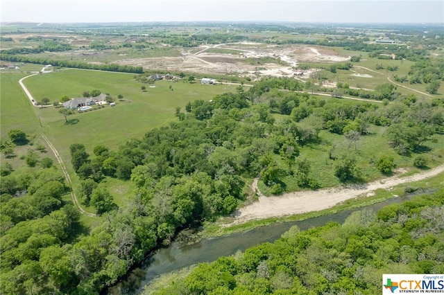 bird's eye view with a rural view