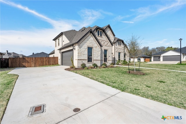 view of front of house with a front lawn