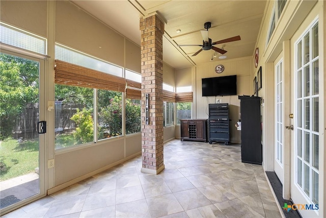 213 Gracie Ct, Harker Heights, TX 76548 - unfurnished sunroom featuring french doors and healthy amount of natural light