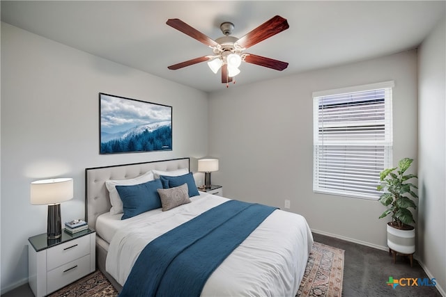 7147 Azure Waters, Converse, TX 78109 - bedroom with dark colored carpet and a ceiling fan