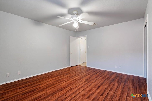 2102 Garrison Dr, Leander, TX 78641 - unfurnished room with wood finished floors and a ceiling fan