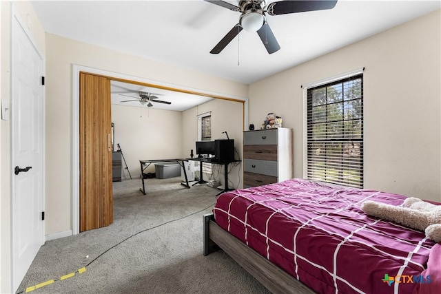 2106 Antelope Trl, Harker Heights, TX 76548 - carpeted bedroom with a ceiling fan