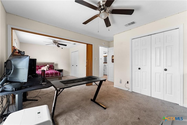 2106 Antelope Trl, Harker Heights, TX 76548 - rec room with carpet flooring and ceiling fan