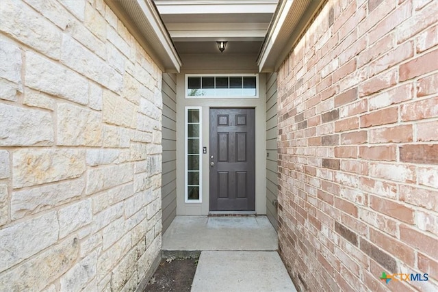 view of exterior entry