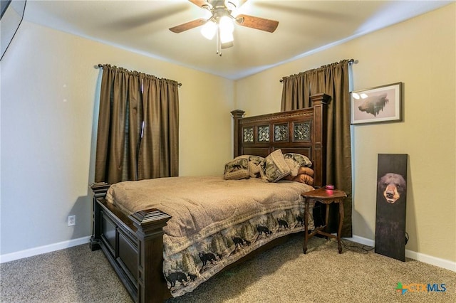 13230 Harvest Hill Ln, Holland, TX 76534 - bedroom with ceiling fan and carpet flooring