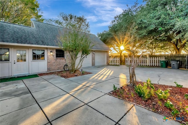 view of front of home featuring a garage