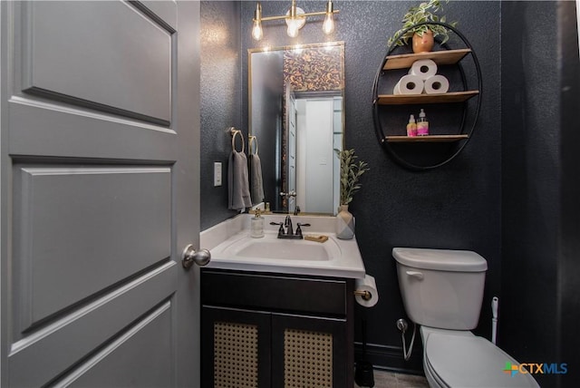 3810 Twilight Dr, Temple, TX 76502 - half bath with vanity and a textured wall