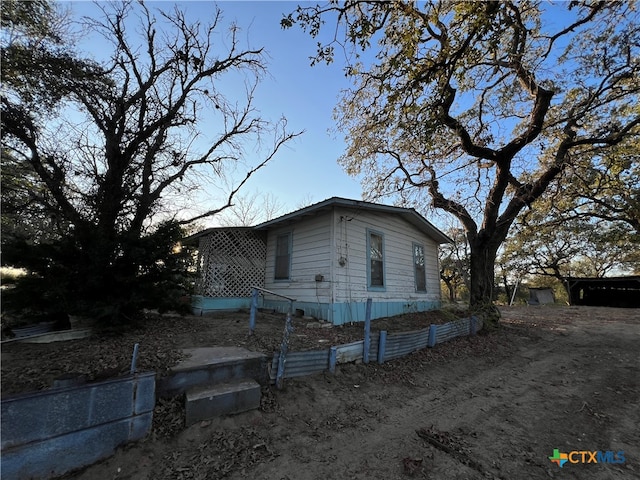 view of side of property