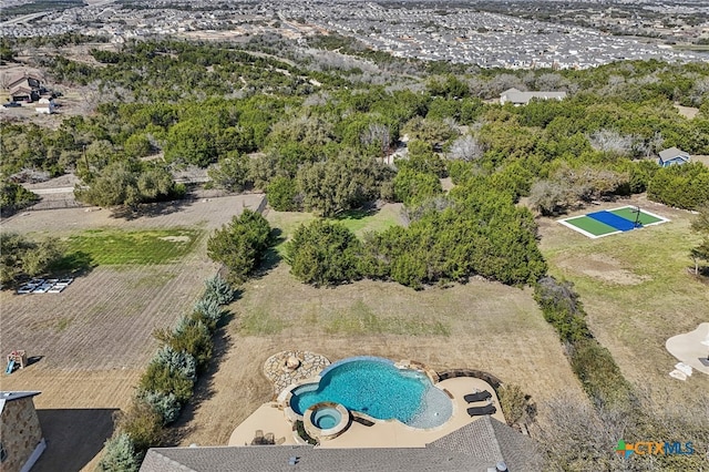 birds eye view of property