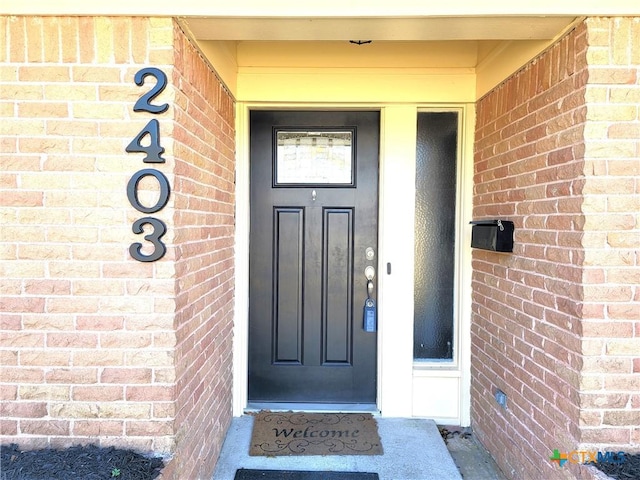 view of doorway to property