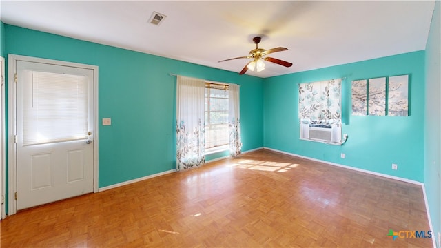 702 E Anaqua Ave, Victoria, TX 77901 - empty room featuring a ceiling fan and cooling unit