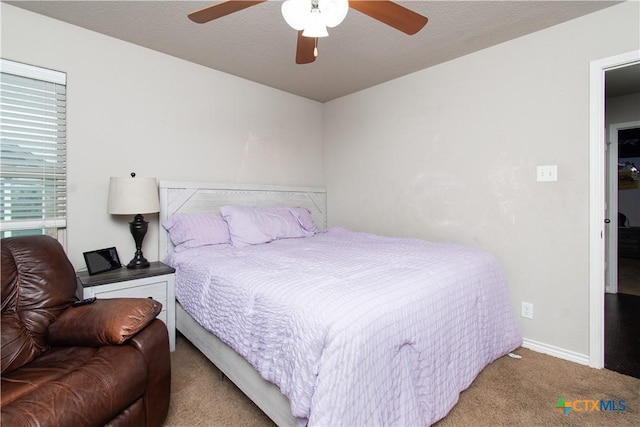 602 Dusty Trl, Belton, TX 76513 - bedroom with carpet and a ceiling fan