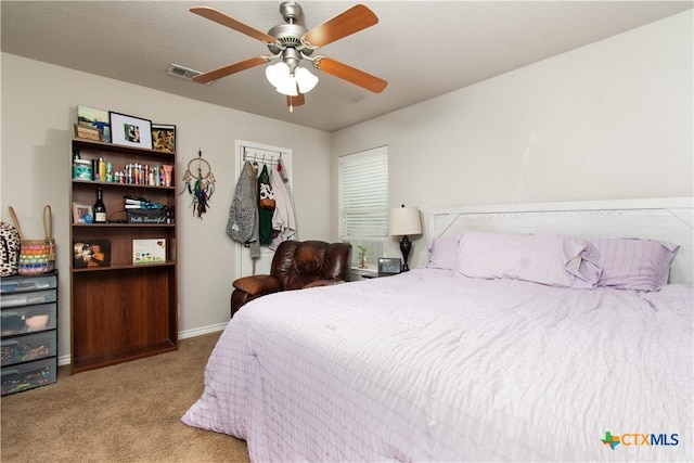 602 Dusty Trl, Belton, TX 76513 - bedroom featuring carpet floors and ceiling fan