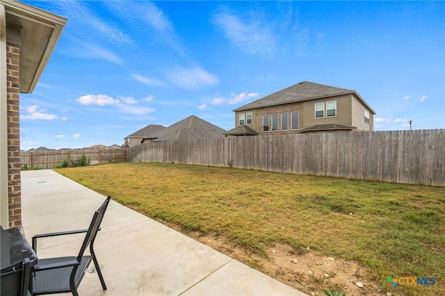 view of yard featuring a patio area