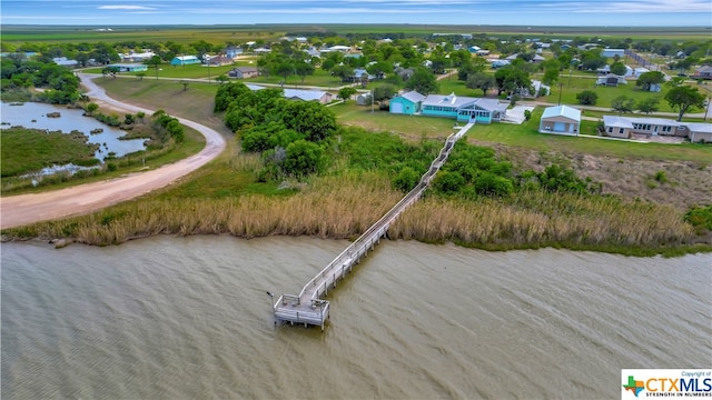 403 Bay St, Austwell, TX 77950 - birds eye view of property with a water view
